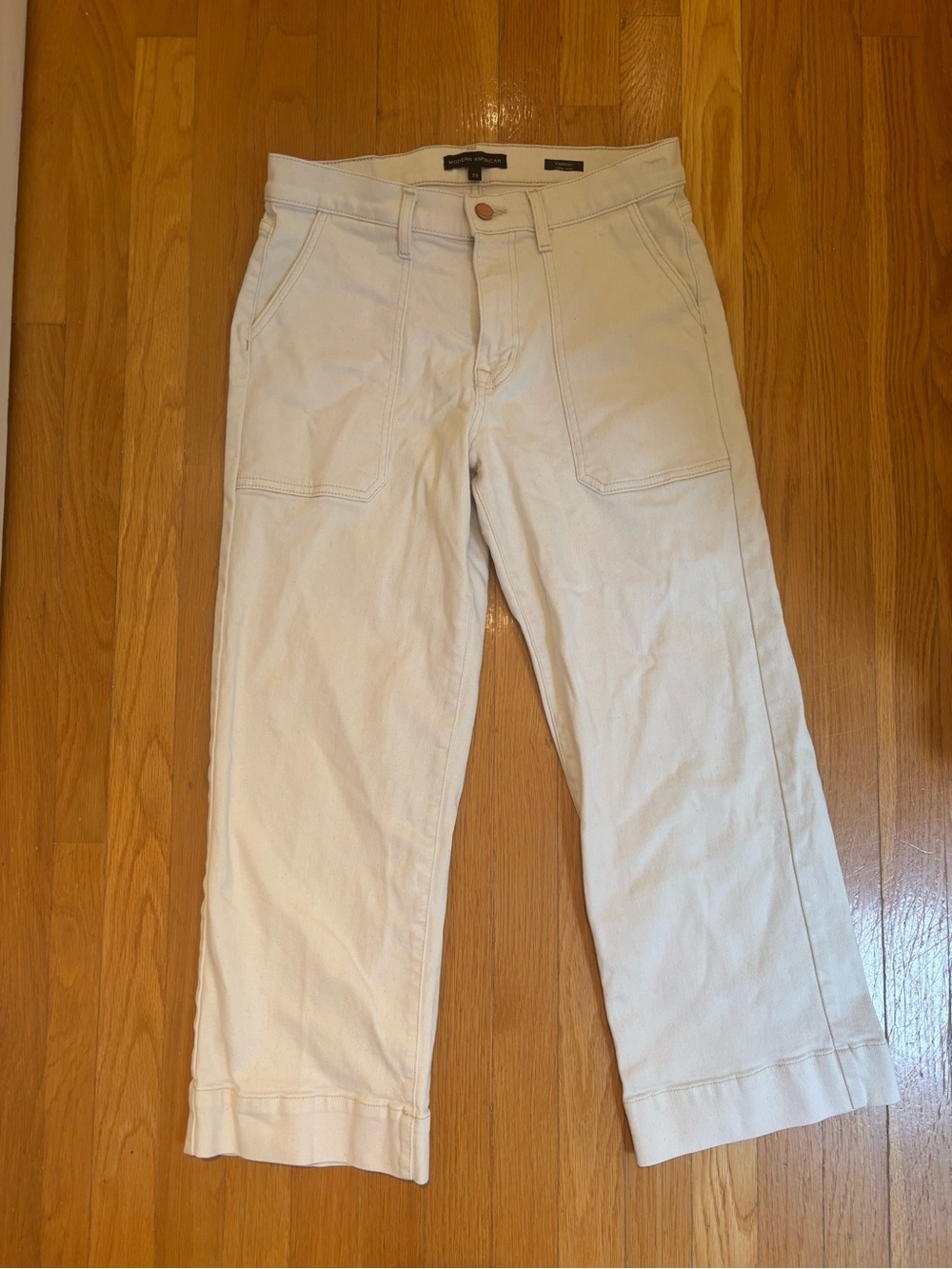 Modern American Wide leg Cream Jeans size 29